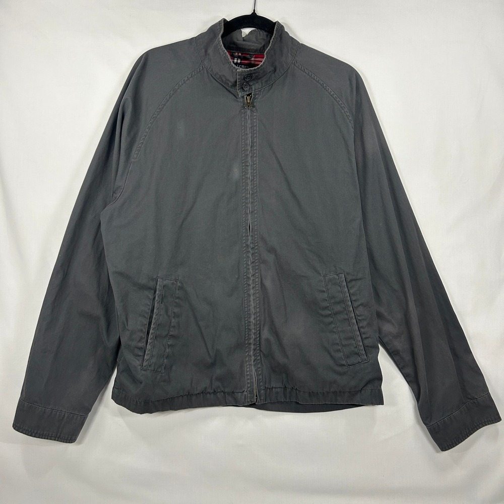 J.Crew Charcoal Gray Cotton Full-Zip Jacket Size L
